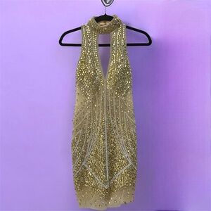 Vienna Prom Short Yellow Bedazzled Dress